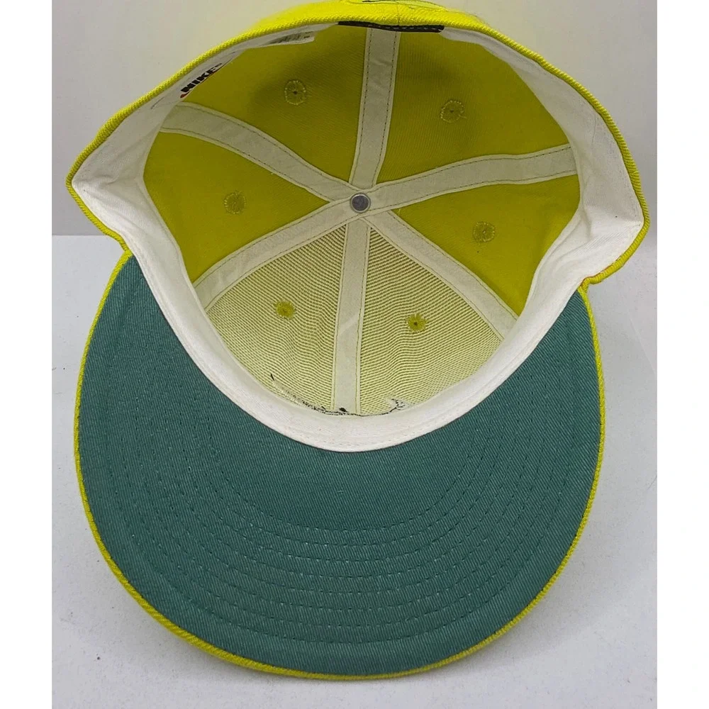 Nike‎ Classic Pro Fitted Baseball Cap Lime Green Hat Swoosh Logo Size 7 3/8